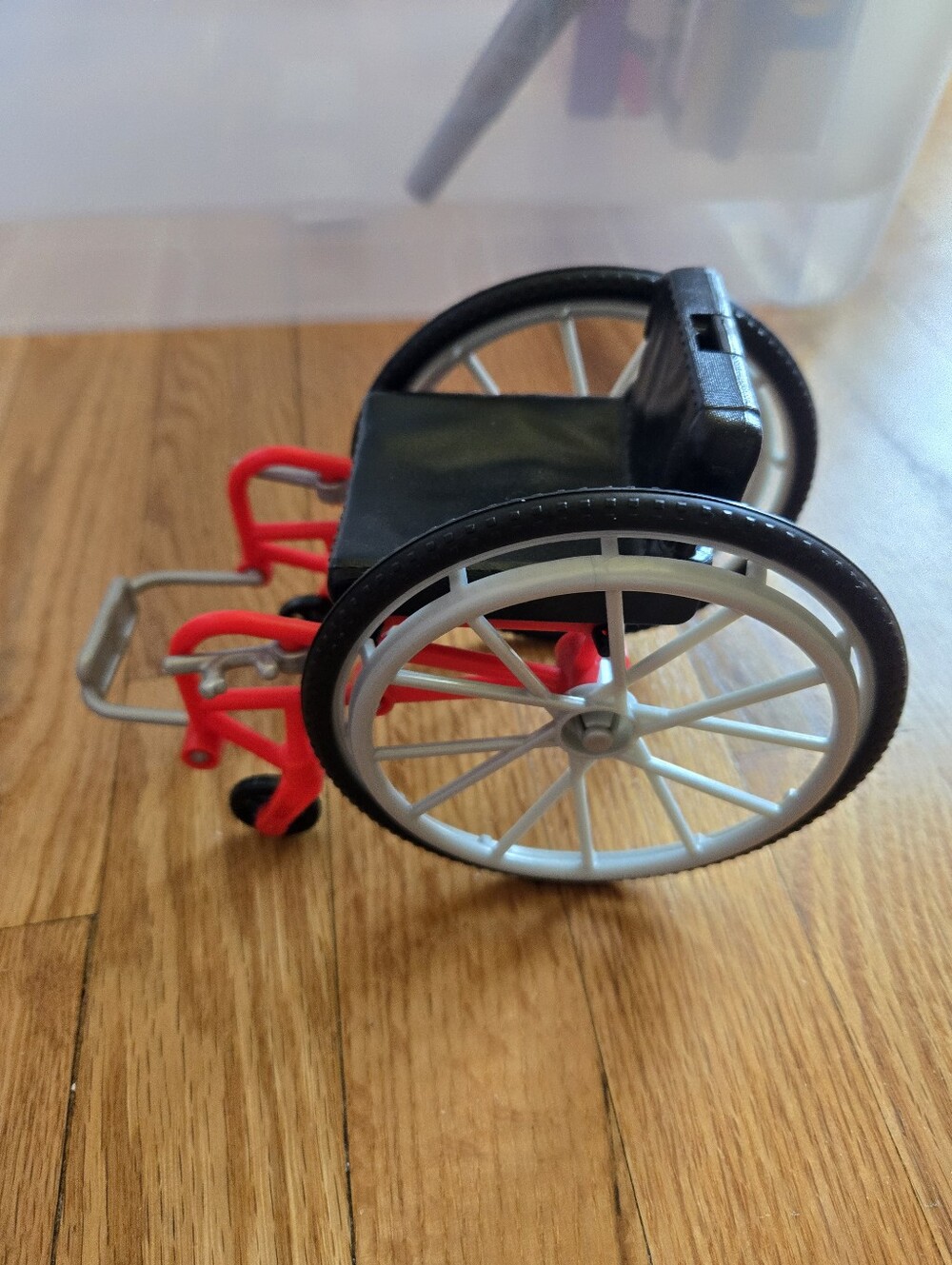 Toy Wheelchair for Kids - Black Seat with Red Frame